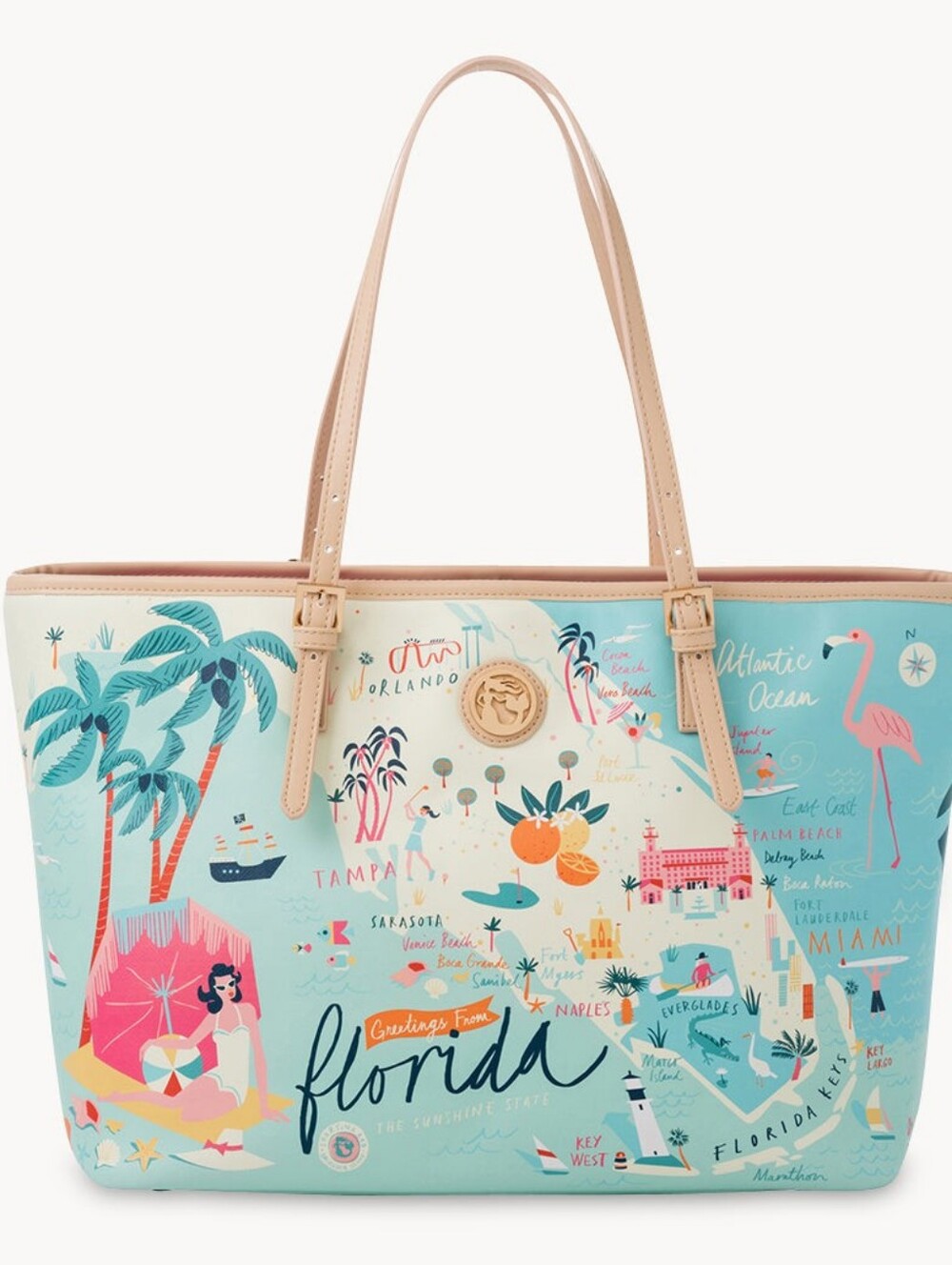 Spartina Greetings From Florida Tote Bag Purse
